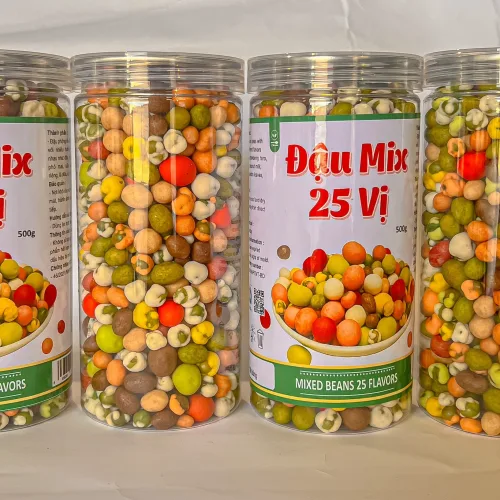 Đậu Mix 25 Vị Giòn Thơm Đóng Gói 500g