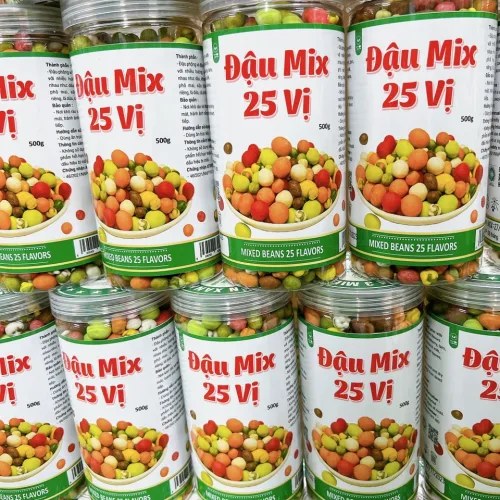 Đậu Mix 25 Vị Giòn Thơm Đóng Gói 500g