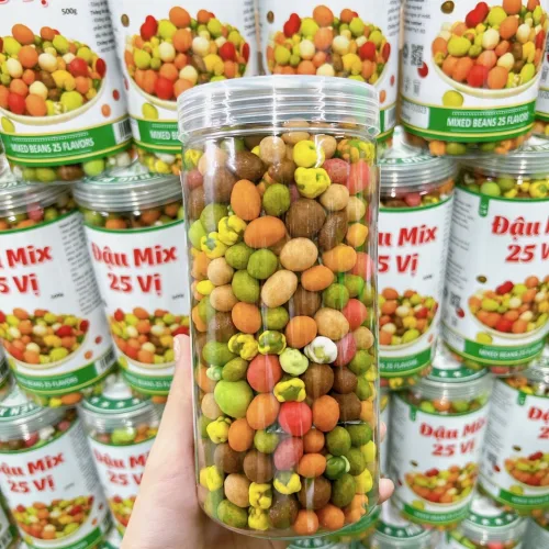 Đậu Mix 25 Vị Giòn Thơm Đóng Gói 500g