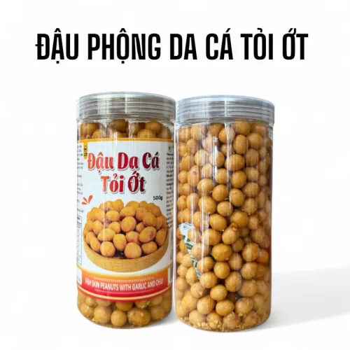 Chỗ sỉ đậu Phộng Da Cá Tỏi Ớt Thơm Ngon 500g Hộp