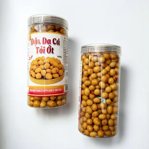 Chỗ sỉ đậu Phộng Da Cá Tỏi Ớt Thơm Ngon 500g Hộp