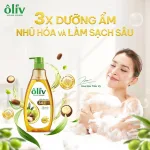 Dầu tắm Ôliv Ôliu 3X dưỡng ẩm 650ml, kèm dầu gội Ôliu