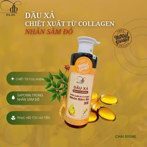Dầu Xả X6 Dr Di Hi Nhân Sâm Đỏ Chai 500ml