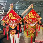 Dây reo trang trí Tết dạng vuông 3D kích thước 30cm