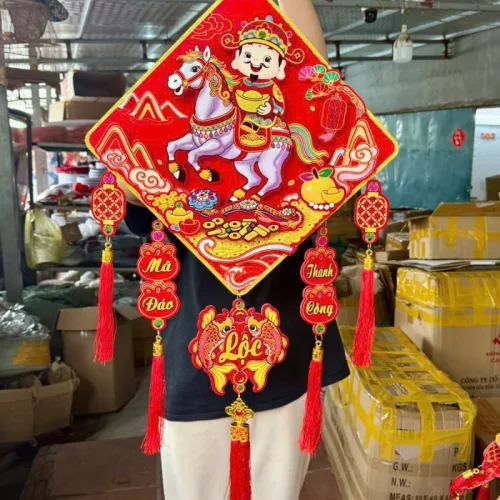 Nơi lấy sỉ dây reo 3d Vuông Tràn Trí Tết 40cm