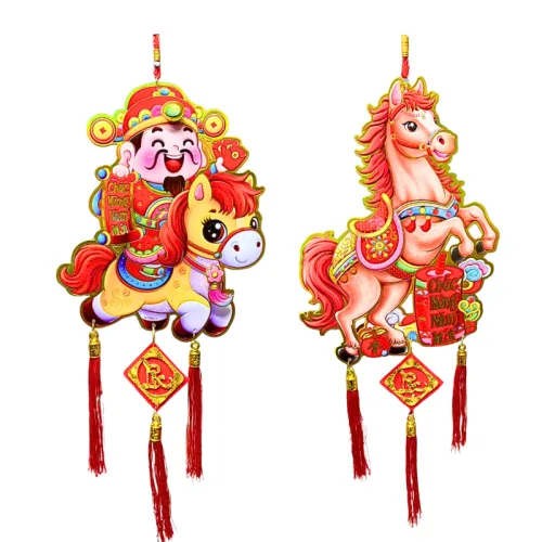 Hình ngựa và nhung ánh kim tạo điểm nhận diện