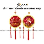 Dây treo đèn LED tròn chữ Lộc/Ông Thần Tài trang trí Tết, không nhạc