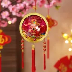 Dây treo đèn LED tròn chữ Lộc/Ông Thần Tài trang trí Tết, không nhạc