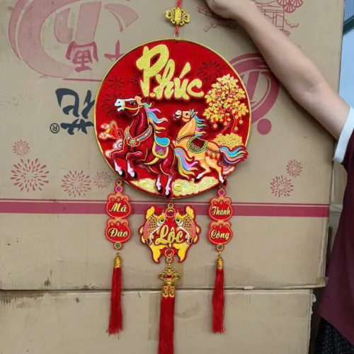 Nguồn hàng sỉ dây Treo Tròn Thân Tài Ngựa 6d 80cm