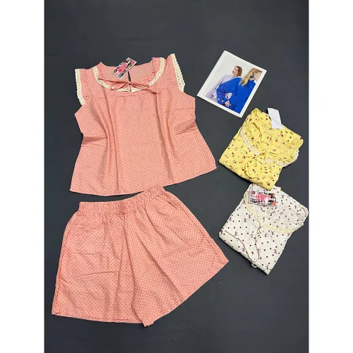 Chuyên sỉ đồ Bộ Nữ Áo 3 Lỗ Quần Đùi Họa Tiết Trẻ Trung Dễ Thương Vải Cotton Hàn Mịn Mát Size 45-62kg