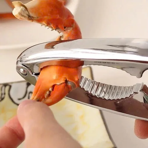 Kìm kẹp càng cua ghẹ, tách vỏ hạt cứng inox 15x3.6cm