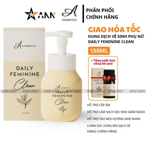 Chuyên sỉ dung Dịch Vệ Sinh A Cosmetics Daily Feminine Clean 150ml - Tặng Nước Hoa Vùng Kín 5ml