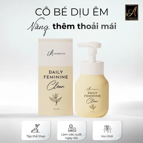 Chuyên sỉ dung Dịch Vệ Sinh A Cosmetics Daily Feminine Clean 150ml - Tặng Nước Hoa Vùng Kín 5ml