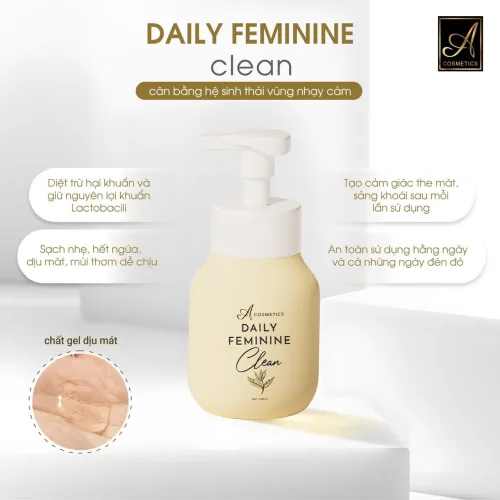 Chuyên sỉ dung Dịch Vệ Sinh A Cosmetics Daily Feminine Clean 150ml - Tặng Nước Hoa Vùng Kín 5ml