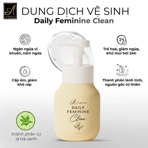 Chuyên sỉ dung Dịch Vệ Sinh A Cosmetics Daily Feminine Clean 150ml - Tặng Nước Hoa Vùng Kín 5ml