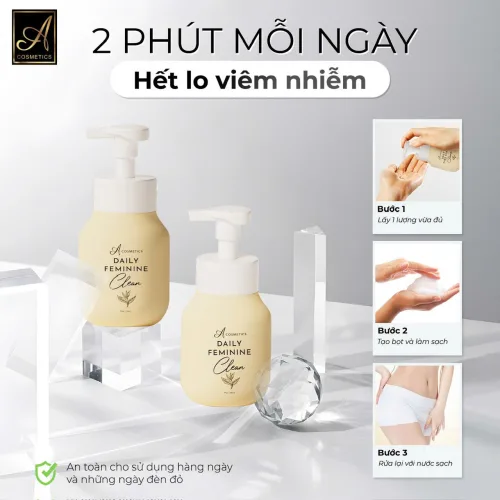 Chuyên sỉ dung Dịch Vệ Sinh A Cosmetics Daily Feminine Clean 150ml - Tặng Nước Hoa Vùng Kín 5ml
