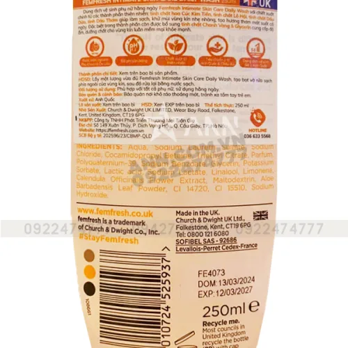 Chuyên sỉ dung Dịch Vệ Sinh Phụ Nữ Femfresh Intimate Skin Care Daily Wash 250ml