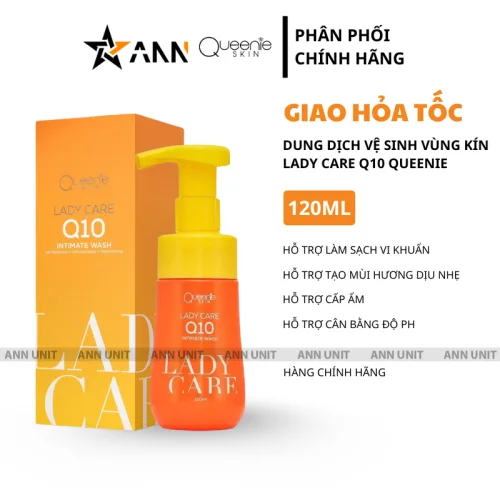 Dung dịch vệ sinh phụ nữ Queenie Skin Lady Care Q10, chai 120ml
