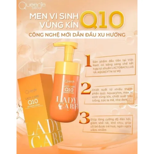 Dung dịch vệ sinh phụ nữ Queenie Skin Lady Care Q10, chai 120ml