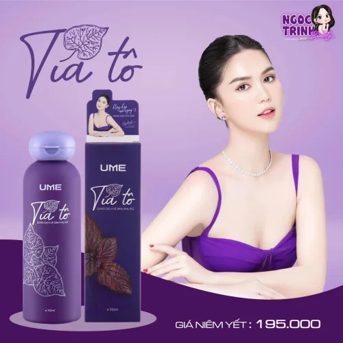 Dung dịch vệ sinh phụ nữ UME Ngọc Trinh tía tô 150ml