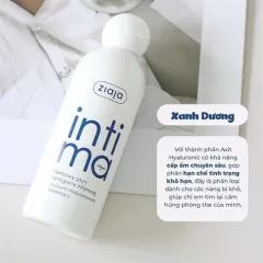 Dung dịch vệ sinh phụ nữ Ziaja Intimate xanh dương đậm 200ml