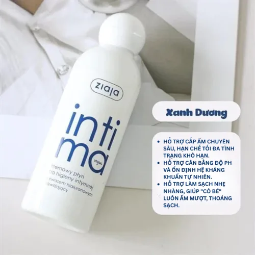 Dung dịch vệ sinh phụ nữ Ziaja Intimate xanh dương đậm 200ml
