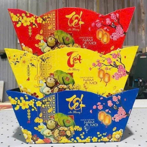 Nơi lấy sỉ đế Trang Trí Giỏ Quà Tết - Khay Thuyền Trang Trí Tết