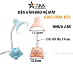 Đèn bàn học đế gấu kích thước 25.5 x 15 x 15 cm