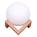 Đèn trang trí hình Mặt Trăng 3D kèm đế, kích thước 10x8.5x8.5cm