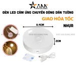 Đèn ngủ LED tròn 8,4x2cm dán tường, cảm ứng chuyển động