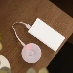 Đèn ngủ LED tròn 8,4x2cm dán tường, cảm ứng chuyển động