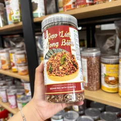Snack gạo lứt rong biển thơm giòn 350g, hộp PET