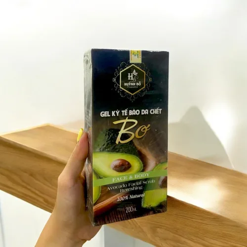 Gel kỳ tế bào da chết bơ Huỳnh Đỗ 200ml dành cho mặt và body
