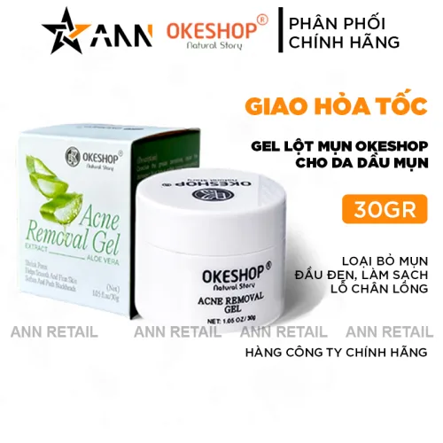 Nguồn hàng sỉ gel Lột Mụn Nha Đam Okeshop Acne Removal Gel 30g