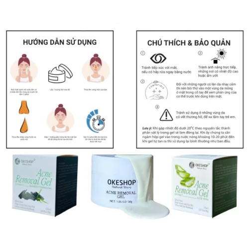 Nguồn hàng sỉ gel Lột Mụn Nha Đam Okeshop Acne Removal Gel 30g