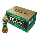 Trà ô lông Tea + Plus vị truyền thống, quy cách 1 thùng chai 450ml