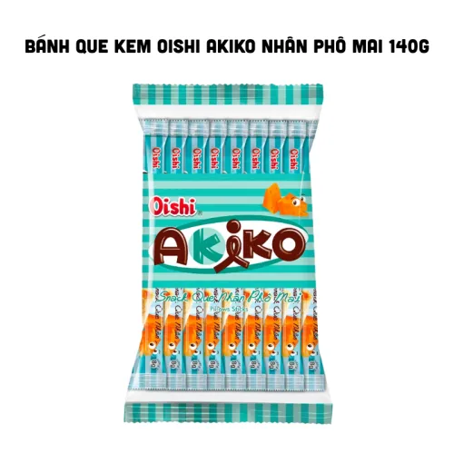 Bánh que kem nhân phô mai OISHI AKIKO màu xanh rêu 140g