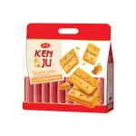 Bánh quy Kenju nhân gà nướng phô mai 2 lớp, túi 216g gồm 16 gói