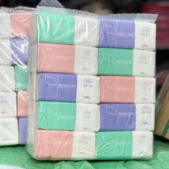 Giấy ăn Top Gia 3 màu, quy cách 1 bịt 10 gói nhỏ