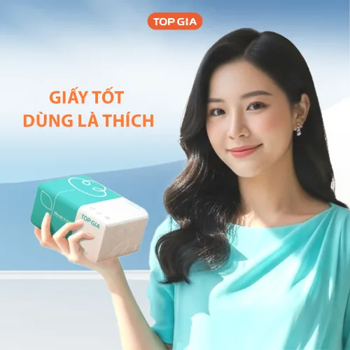 Giấy ăn Top Gia 3 màu, quy cách 1 bịt 10 gói nhỏ