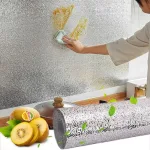 Chuyên sỉ giấy Bạc Dán Bếp Miếng Dán Tường Cách Nhiệt Chống Bụi Bẩn 170Cm