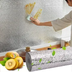 Chuyên sỉ giấy Bạc Dán Bếp Miếng Dán Tường Cách Nhiệt Chống Bụi Bẩn 170Cm