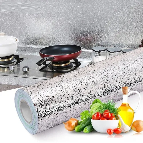 Chuyên sỉ giấy Bạc Dán Bếp Miếng Dán Tường Cách Nhiệt Chống Bụi Bẩn 170Cm