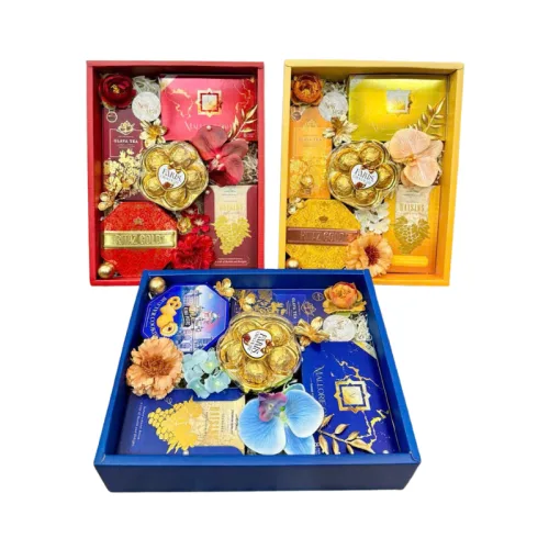 Giỏ 5 món quà Tết sang trọng dùng tặng và trang trí