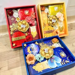 Giỏ 5 món quà Tết sang trọng dùng tặng và trang trí