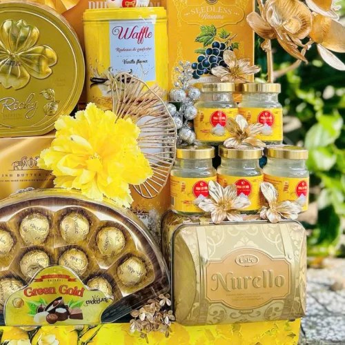 Shop sỉ giỏ Quà Tết 14 Món Cao Cấp - Quà Tặng Tết Sang Trọng - Quà Trang Trí Tết
