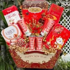 Nơi lấy sỉ giỏ Quà Tết Mèo Thần Tài - Quà Tặng Tết - Quà Trang Trí Tết