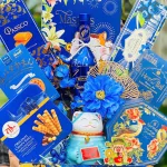 Nguồn hàng sỉ giỏ Quà Tết Mèo Thần Tài Xanh Dương Sang Trọng - Quà Tặng Tết - Quà Trang Trí Tết