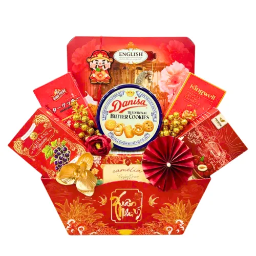 Giỏ quà Tết sang trọng dùng làm quà tặng và trang trí