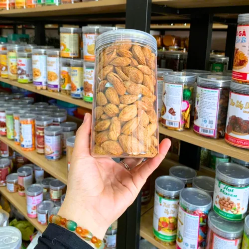 Hạnh Nhân Vỏ Mỏng Rang Bơ 400g Đựng Trong Hũ PET